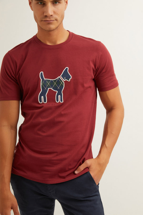 Camiseta Doggy Burdeos