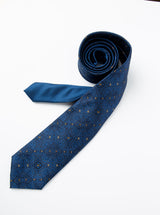 Corbata Estampado Marino Azul