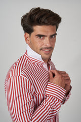 Camisa Raya Rojo Blanco